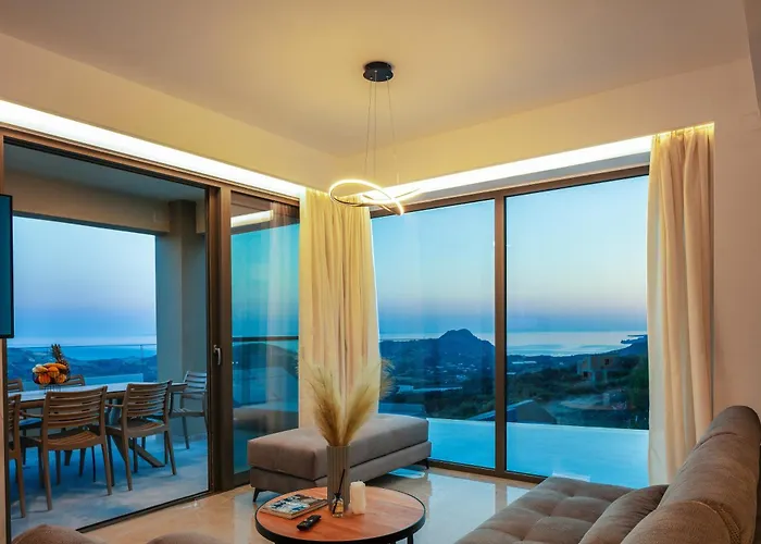 Epsilon Villa, Private Swimming Pool Garden, Panoramic Sunset Willa Retimno