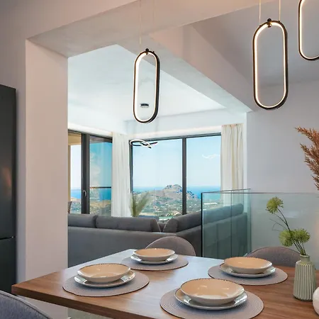 Epsilon Villa, Private Swimming Pool Garden, Panoramic Sunset Rethymno