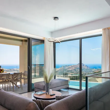 Epsilon Villa, Private Swimming Pool Garden, Panoramic Sunset Vila Rethymno