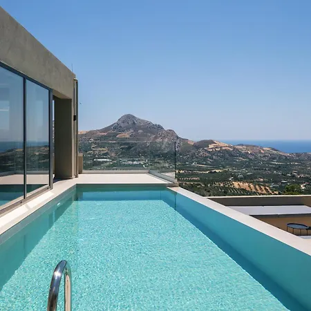 Epsilon Villa, Private Swimming Pool Garden, Panoramic Sunset レティムノ