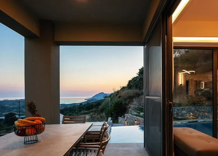 Epsilon Villa, Private Swimming Pool Garden, Panoramic Sunset Villa Rethymno (Crete)