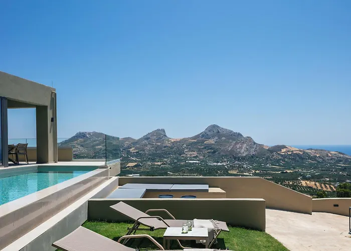 Villa Epsilon Villa, Private Swimming Pool Garden, Panoramic Sunset Rethymno (Crete)