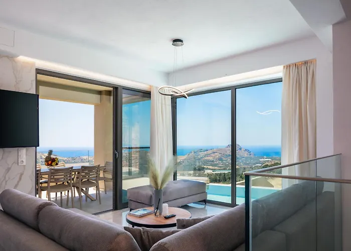 Epsilon Villa, Private Swimming Pool Garden, Panoramic Sunset Villa Rethymno (Crete)