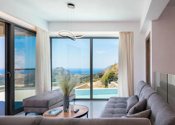 Epsilon Villa, Private Swimming Pool Garden, Panoramic Sunset Villa Rethymno (Crete)